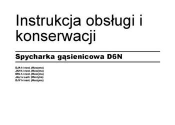 Caterpillar D6N spycharka Instrukcja obsługi DTR
