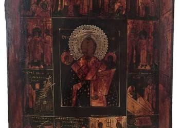 Ikona Święty Mikołaj z Miry, Cudotwórca, XIXw. 0335