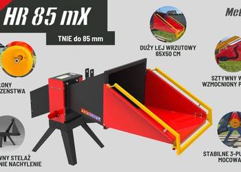 Rębak walcowy HR 85 mX - 4 noże - DUŻE KOŁA ZĘBATE, DUŻA TULEJA, MetalCAD