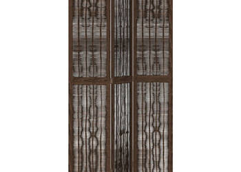 Parawan pokojowy 3-panelowy ciemny brąz lite drewno paulowni WM-358656
