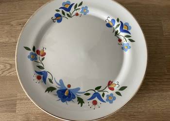 Lubiana wzór kaszubski, talerz obiadowy płytki PRL