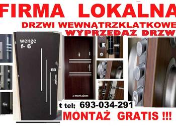 Drzwi do mieszkania w bloku zewnętrzne -wewnątrzklatkowe z montażem gratis