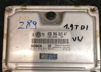 KOMPUTER STEROWNIK SILNIKA VW GOLF 1.9 TDI 038906019AT, 0 281 010 974