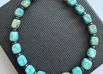 Bransoletka kamień jaspis ceramiki i hematyt