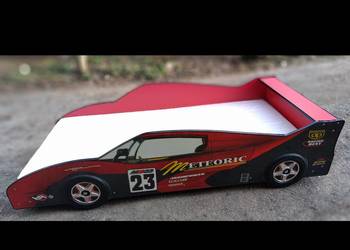 Łóżko dziecięce auto samochód czerwone z materacem 90x200 stan BDB