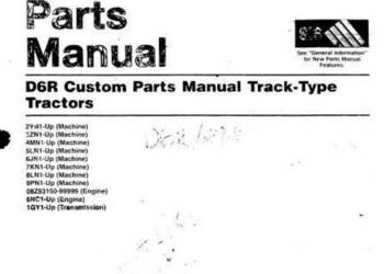 Cat D6R, D4R, D5R, D7R, D8R, D9R katalog części