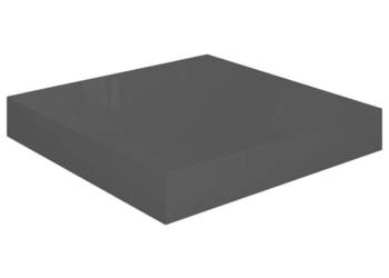 Półka ścienna szara wysoki połysk 23x235x38cm MDF WM-323781