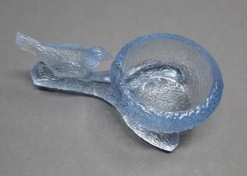 Szklana "solniczka" Vintage niebieska