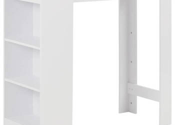 Stolik barowy z półkami biały 110 x 50 x 103 cm WM-280211