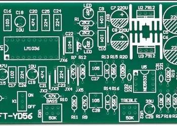 PCB wzm. napięciowy na LM1036