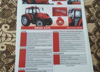 Ursus 3724,1674,5524 Ursus foldery prospekty zestaw 3 sztuk