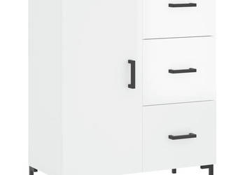 Szafka biała połysk 695x34x90 cm materiał drewnopochodny WM-827918