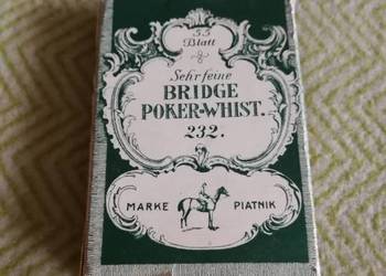 Karty Piatnik 232 Liście Dębu Vintage 1989 Stan Bardzo Dobry PRL
