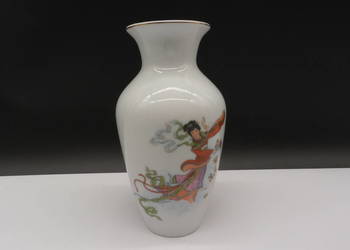 Chiński Wazon Porcelanowy Vintage – Orientalna Tancerka