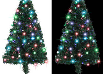 vidaXL Sztuczna choinka z LED i stojakiem 120 cm(SKU:284300)