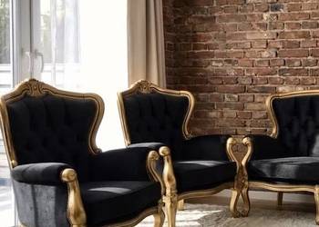 Komplet Ludwik Ludwikowski sofa fotele kanapa barok antyk