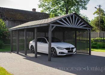 Wiata Samochodowa Drewniana San Marino 4x6 Producent/ Montaż