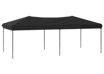vidaXL Składany namiot imprezowy, czarny, 3x6 m(SKU:93539）