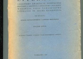 Pamiętnik Literacki Rocznik XXXVII