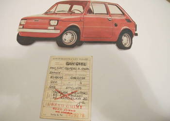 Dokumenty fiat maluch 126p