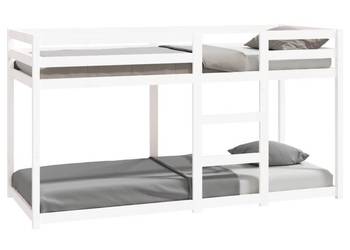 vidaXL Łóżko piętrowe, białe, 80x200 cm(SKU:821650)