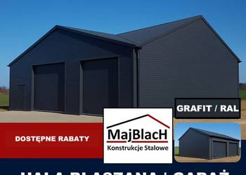 Garaż Blaszany Grafitowy Magazyn Stalowy – Wiata – Hala  – Maj-BlacH