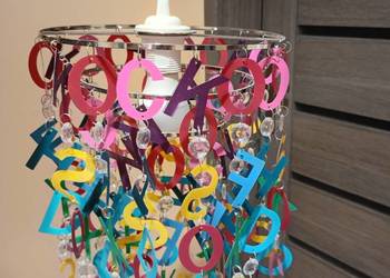 Żyrandol dla dziewczynki  literki