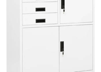 Szafka biurowa biała 90x40x102 cm stalowa WM-336405