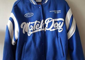 Niebieska kurtka S/M bejsbolówka Bershka college varsity unisex