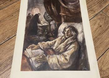 Duża plansza/ilustracja z teczki Kopernik Jan Szancer - rzadka pozycja