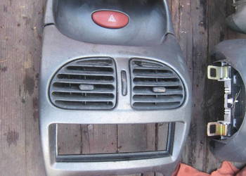 Dekor Kratki nawiewów ramka wyświetlacza radia panelu Peugeot 206 grafit d