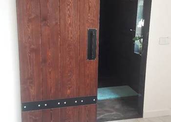 Industrialne drzwi przesuwne  szczotkowane-Loft