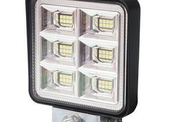 LAMPA ROBOCZA HALOGEN LED, 48 LED KWADRATOWA, 3-RZĘDY, 12V-80V, 109X10