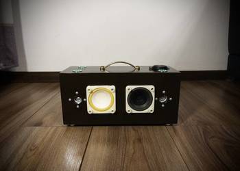 Customowy głośnik Bluetooth w kolorze ciasteczka Oreo, o mocy 2x10 Wat