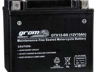 Akumulator motocyklowy GROM GTX12-BS YTX12-BS 12V 10Ah 180A L+