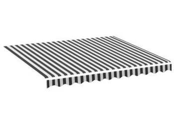 vidaXL Zapasowa tkanina na markizę, antracytowo-biała, 3x2,5 m(sku311985)