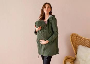 Kurtka parka Esmara 46 3XL bawełna zielona ciążowa mama dziecko