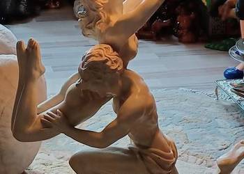 LAMPA ODLEW PLASTYCZNY SPRAWNA MITOLOGICZNA KULA SZKLO 73 WYSOKA