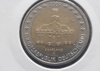 2 Euro Niemcy 2009 r. Saarland - men. D