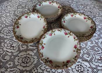 Talerz płytki obiadowy płaski chodzież porcenana złota róża iwona