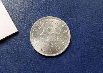 Stare monety 200 mark 1923 A Niemcy DESTRUKT