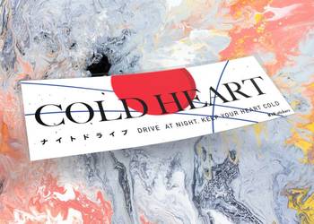 Naklejka K13 + COLD HEART 20 x 6,5 cm drift slap #2