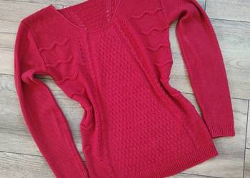 Czerwona bluzka sweterkowa 36 38 sweter Vintage y2k