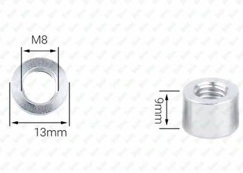 M8X9 ALUMINIOWA TULEJKA DYSTANSOWA GWINTOWANA ZŁĄCZNA PRZEDŁUŻANA MUFA