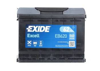Akumulator 62Ah 540A Exide Excell EB620 EN PRAWY PLUS