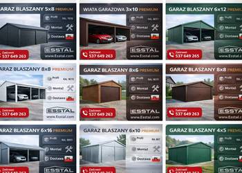 WIATA – GRAFIT  Garaż Blaszany |Hala|RAL|Garaże – ESSTAL-