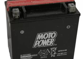 Akumulator motocyklowy 12V 12Ah MotoPower CBTX14-BS (YTX14-BS)