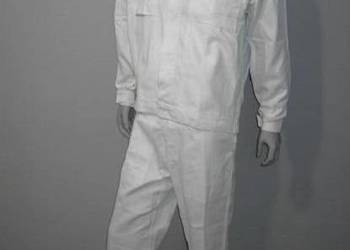 Bluza robocza gastronomiczna, 100% bawełna, biała