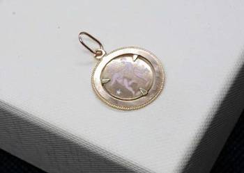 ZŁOTA ZAWIESZKA ZNAK ZODIAKU "BLIŹNIĘTA"