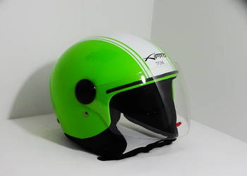 A-Pro Otwarty Twarz Zielony kask motocyklowy roz. L